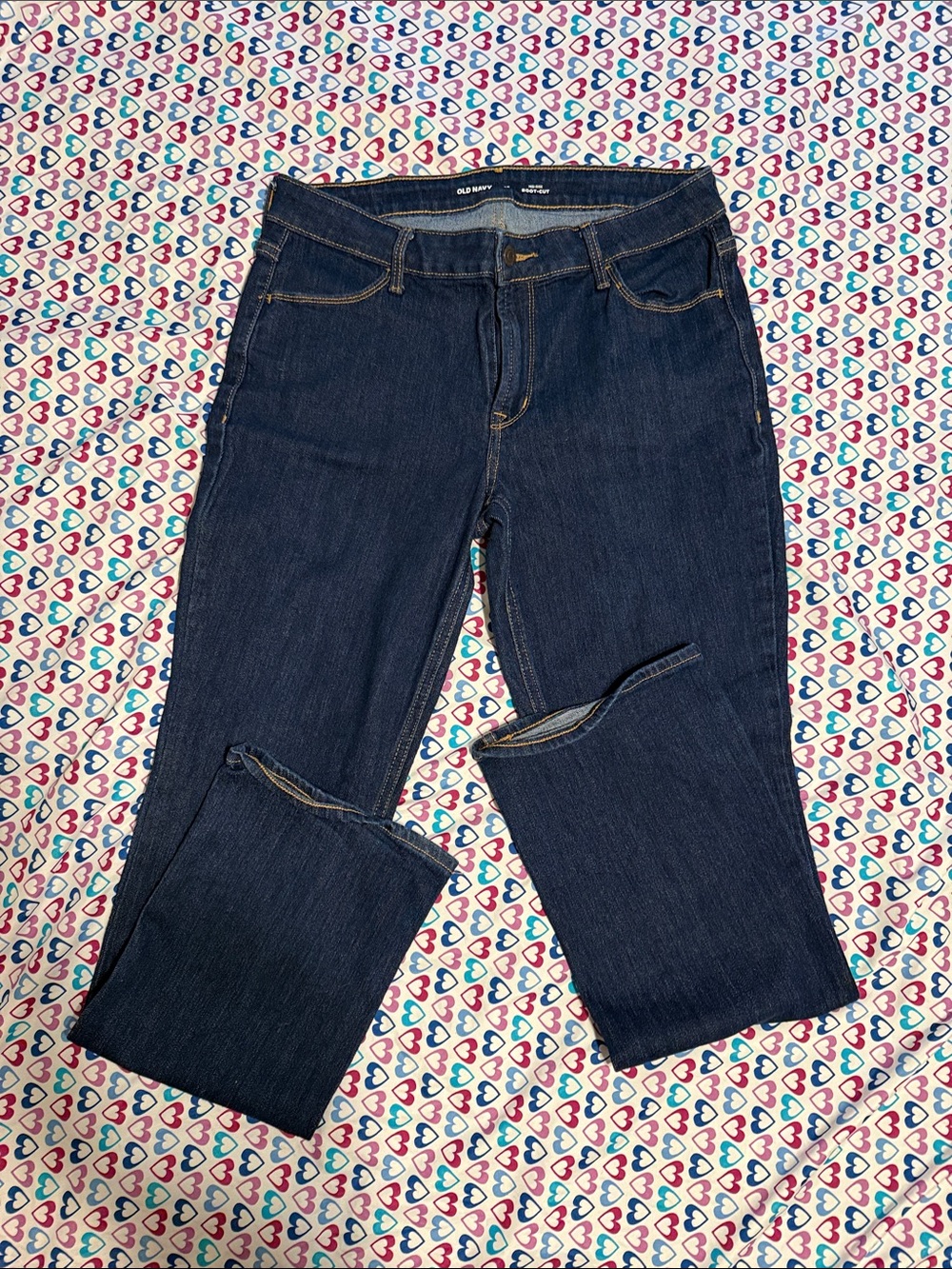 Old Navy Dark Blue Straight-Leg Women's Jeans